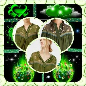 Free People "Hearts & Color" Top